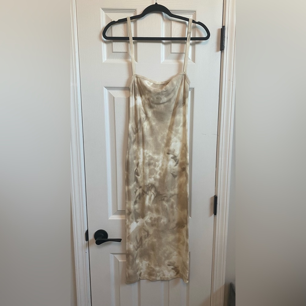 Zara dye fitted squareneck dress